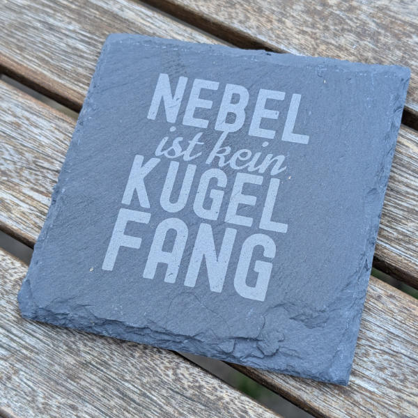 Jagawams-Sprüche-Schieferuntersetzer für Jäger
