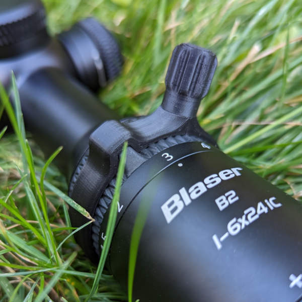 Jagawams Schnellverstellhebel für den die Vergrößerung der Blaser B2 Zielfernrohrserie. Zubehör für Zielfernrohre.