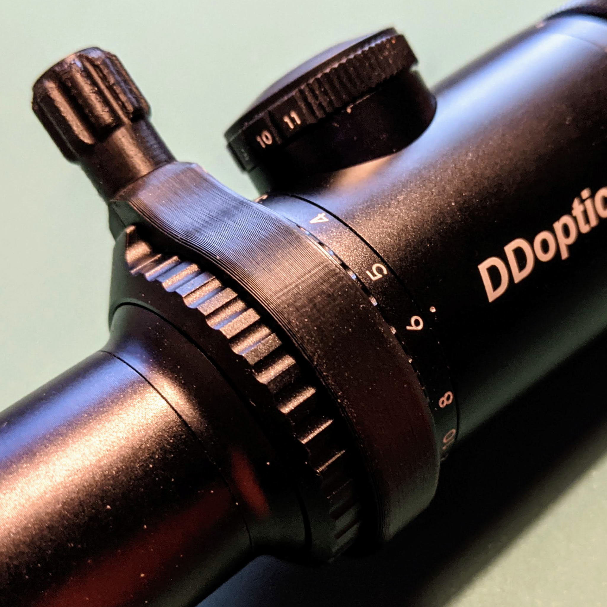 Zubehör für Zielfernrohre: Schnellverstellhebel für DDoptics G3 Nachtfalken-Serie. Inline Ausführung in Nachtschwarz