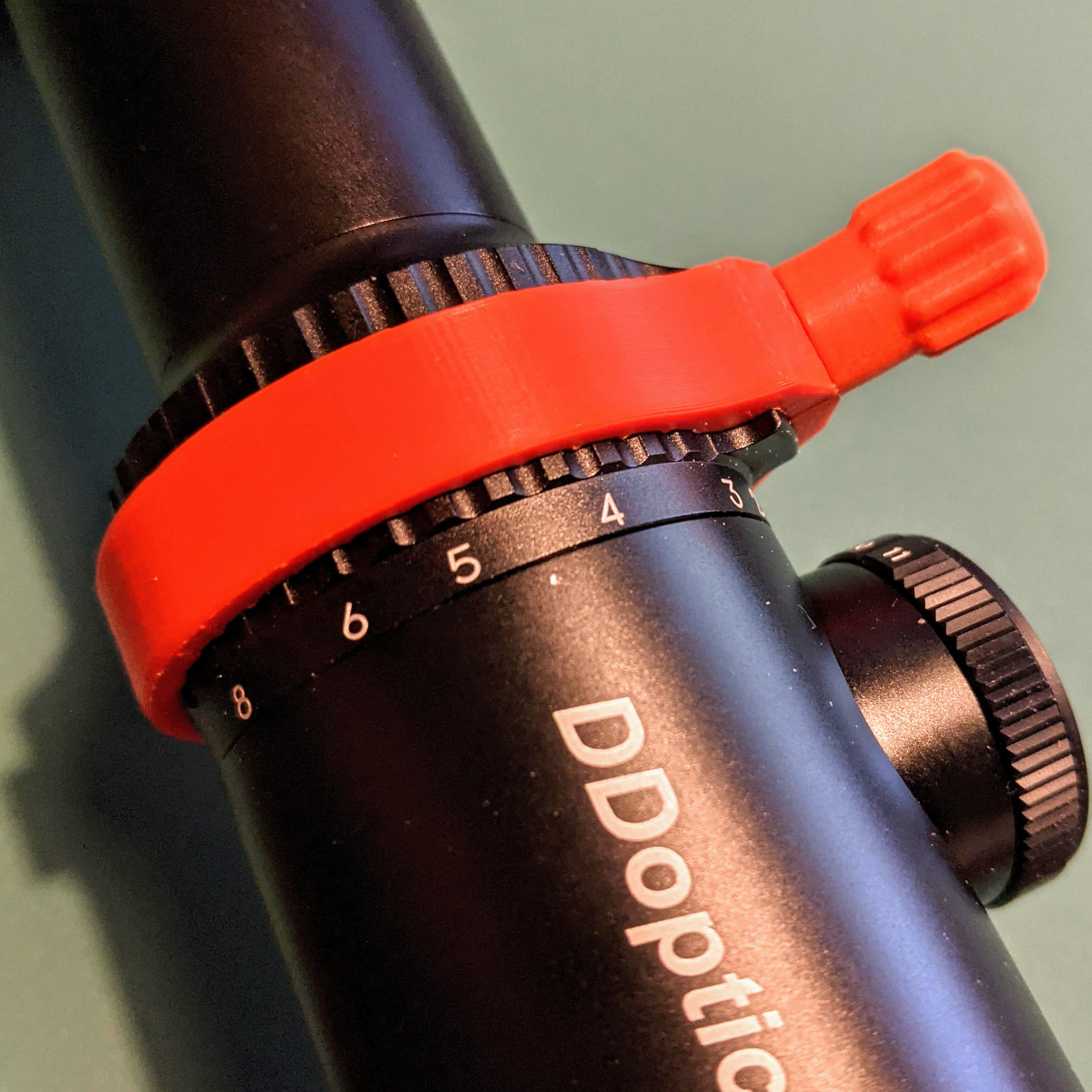 Zubehör für Zielfernrohre: Schnellverstellhebel für DDoptics G3 Nachtfalken-Serie. Inline Ausführung in Signalorange
