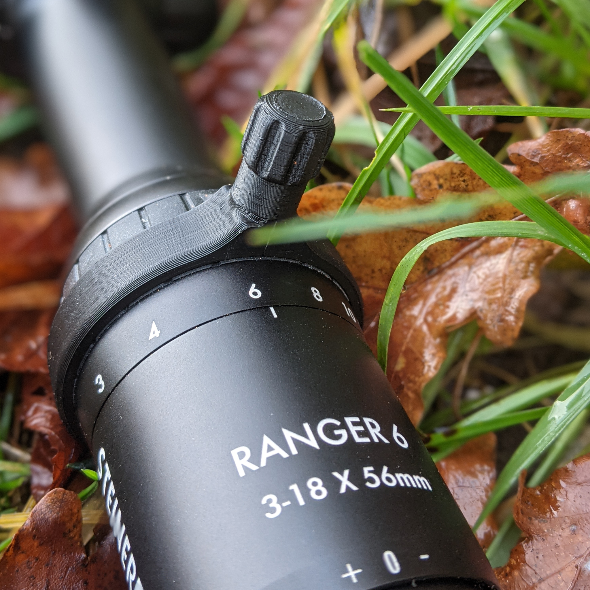 Zubehör für Zielfernrohre: Schnellverstellhebel für die Steiner Ranger 6 Serie. Inline Ausführung in Nachtschwarz
