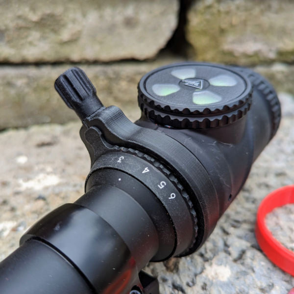 Jagawams Schnellverstellhebel für Trijicon Accupoint Zielfernrohre. Zubehör für Zielfernrohre, passgenau, ergonomisch.