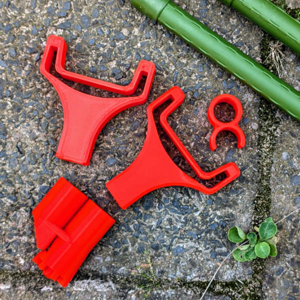 Jagawams CoreStick - einbeiniger Pirschstock, Schiessstock, Zielstock mit ausklappbarer Schaftauflage für den Einsatz auf kurze und mittlere Entfernungen und dynamische Situationen. Hier ein Prototy in oranger Ausführung.
