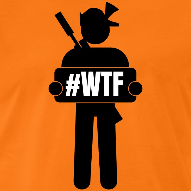 Das WTF (What-the-Fuck) T-Shirt von Jägershirts.de - wenn Kopf schütteln und Augen Rollen nicht mehr hilft.